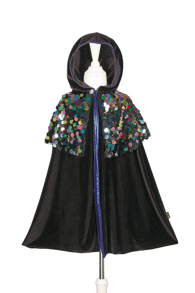Kinder Cape Bella Hexe Bella Halloween Umhang Pailletten 8-10 Jahre