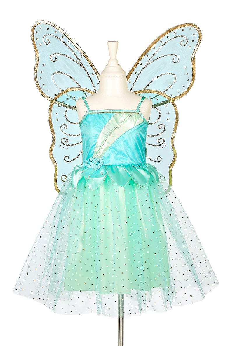 Kleid & Flügel Camille Feenkostüm für Mädchen 5-7 Jahre mit glitzernden Schmetterlingsflügeln