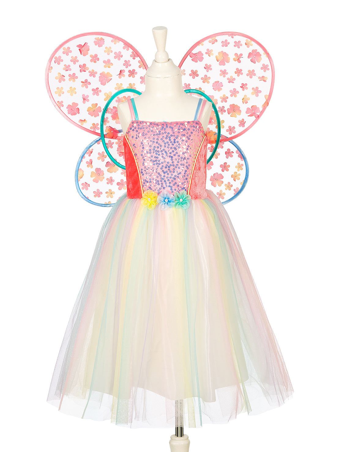 Flora Kostüm Kleid + Flügel 3-4 Jahre
