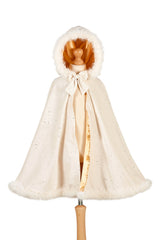 Kinderkostüm weiße Winterprinzessin Cape Eirwen 8-10Jahre