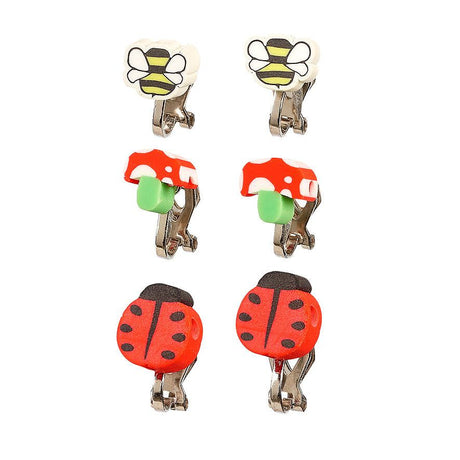 Ohrclips Hasse von Souza im 3er-Pack mit verschiedenen Designs ohne Löcher, ideal für Kostüme und ausgefallene Anlässe