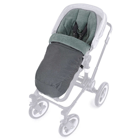 HUGO ripp arctic ergonomischer Winterfußsack für Kinderwagen mit kuscheligem Rippstoff und windabweisender Außenseite