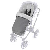 HUGO grau ergonomischer Winterfußsack für Kinderwagen und Buggys mit durchgehendem Gurtsystem