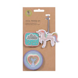 Schulranzen-Patches Set Unicorn glitter