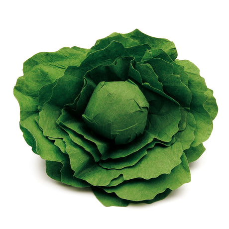 Salatkopf wooden toy lettuce for kids role play by Erzi, vibrant green beech wood, 120x120x42mm, educational shopping play accessory