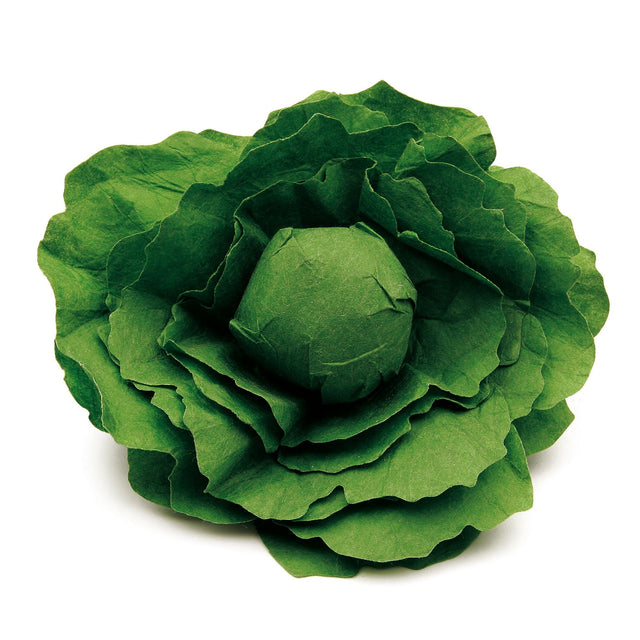 Salatkopf wooden toy lettuce for kids role play by Erzi, vibrant green beech wood, 120x120x42mm, educational shopping play accessory