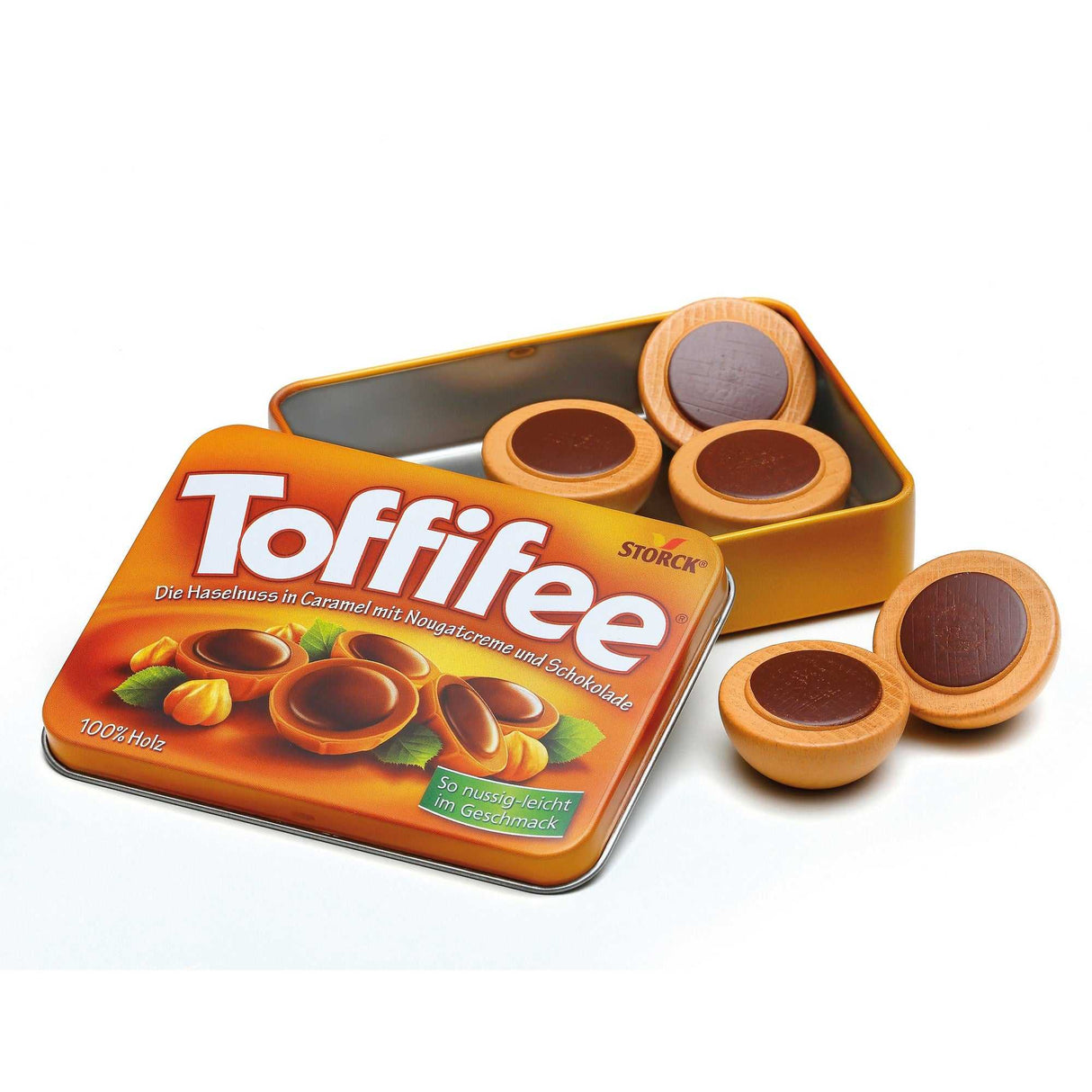 Toffifee in der Dose Holzspielzeug aus Buchenholz für Kaufladen Spiele