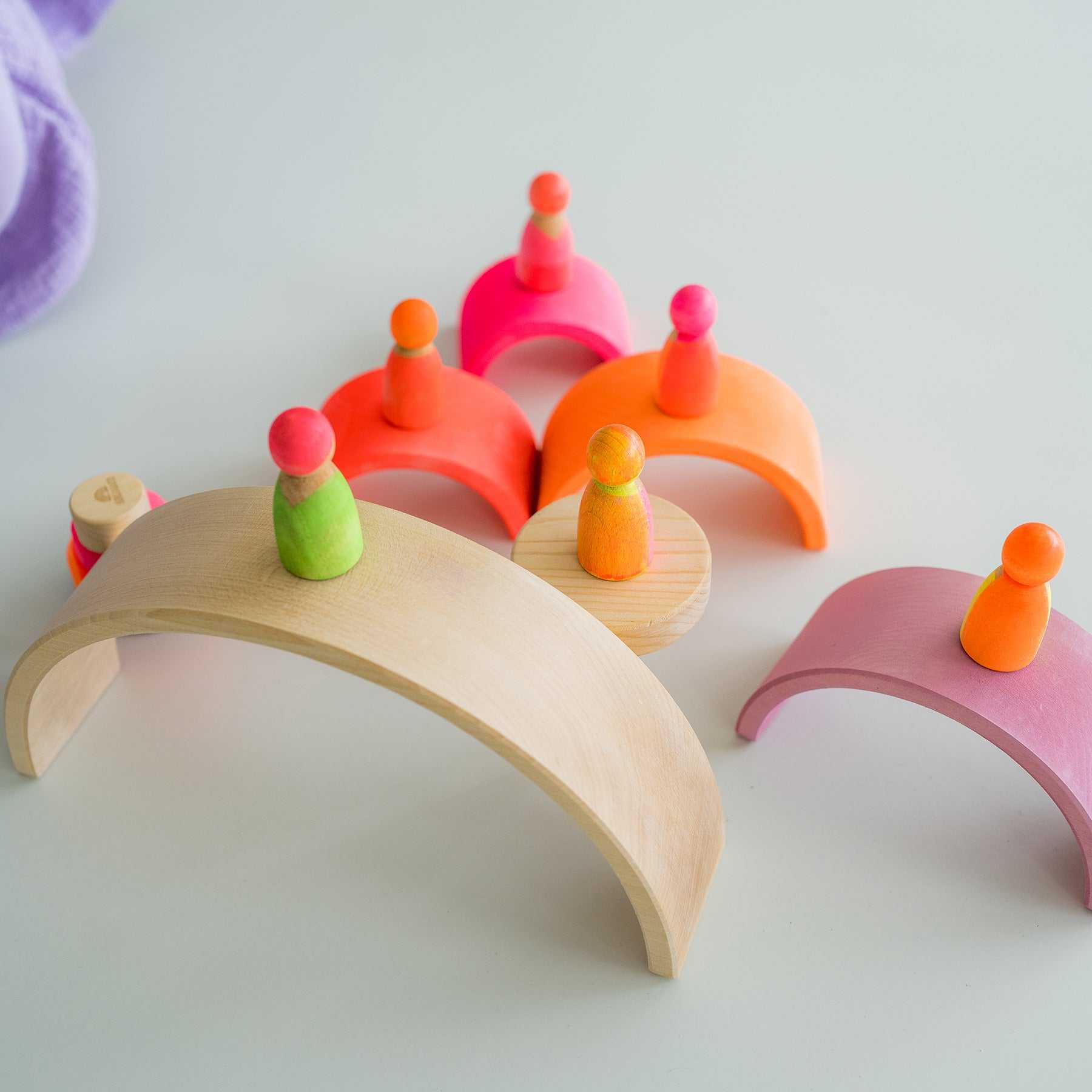 Regenbogen 10-teilig neon pink