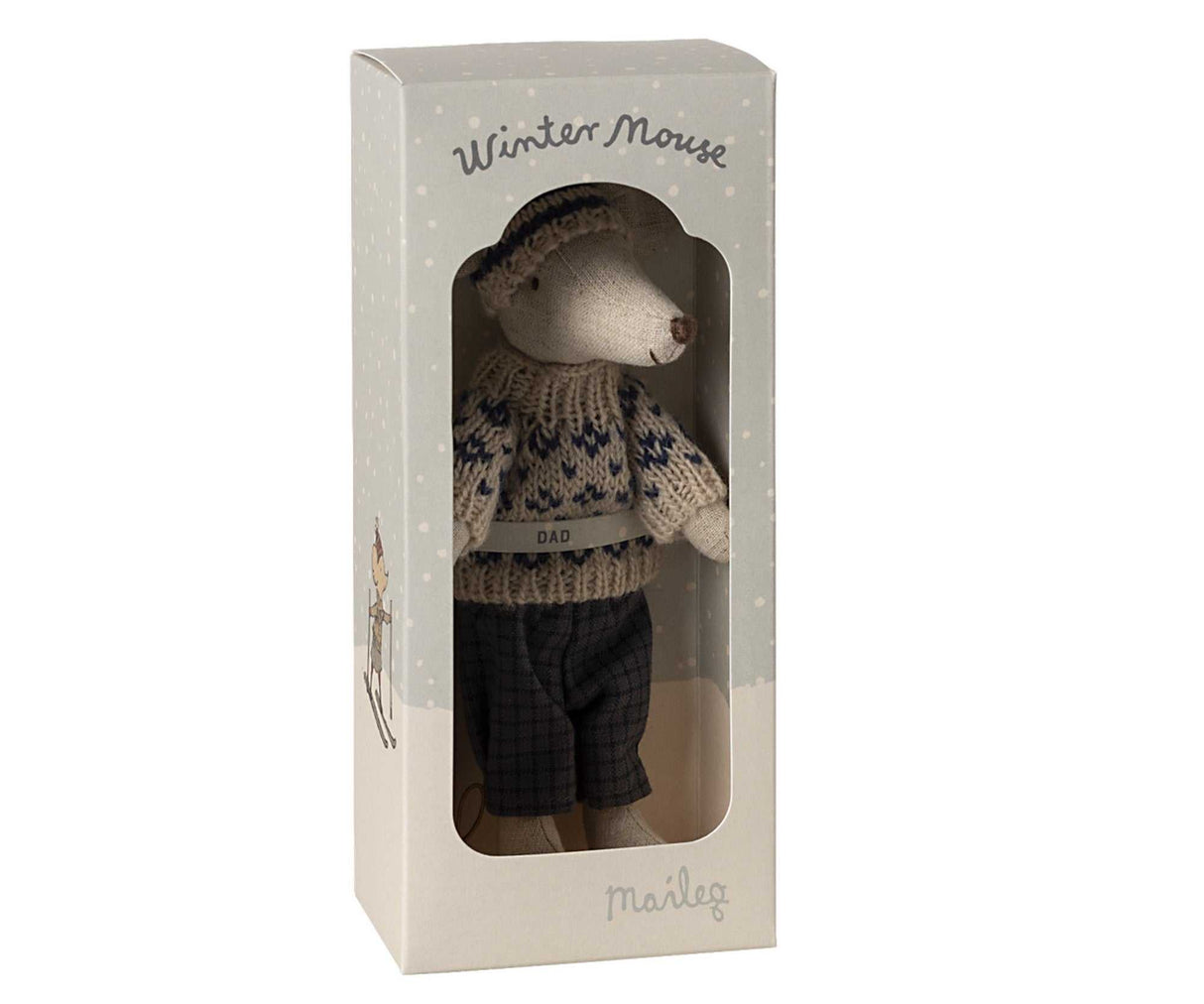 Wintermaus Papa mit Ski- Set