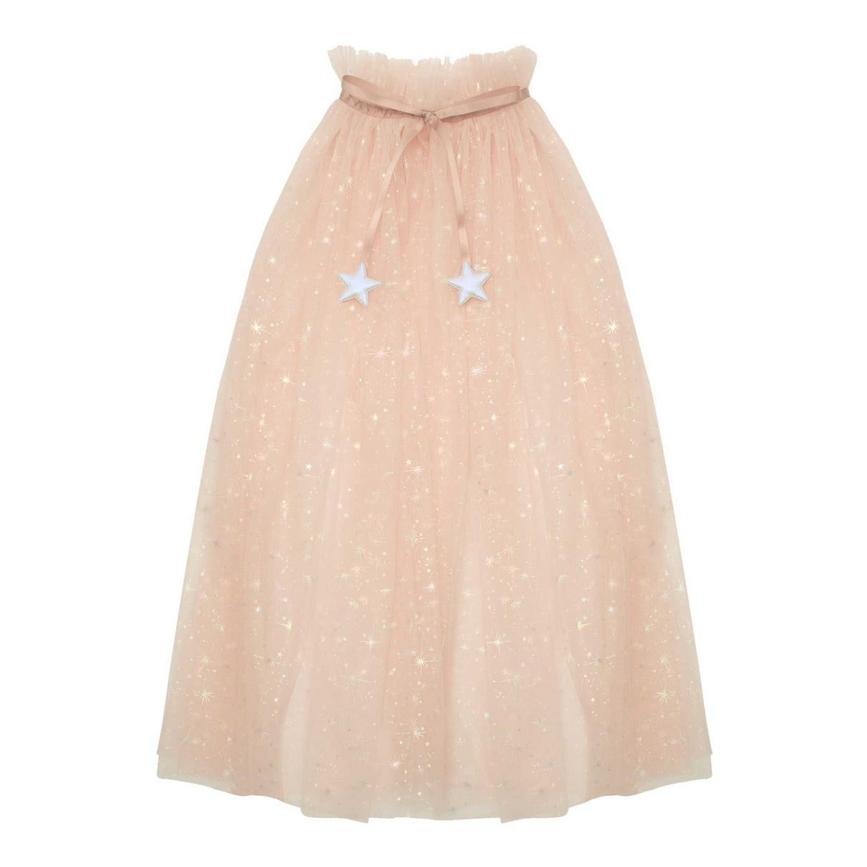 Schimmerndes Cape Tulle / beige