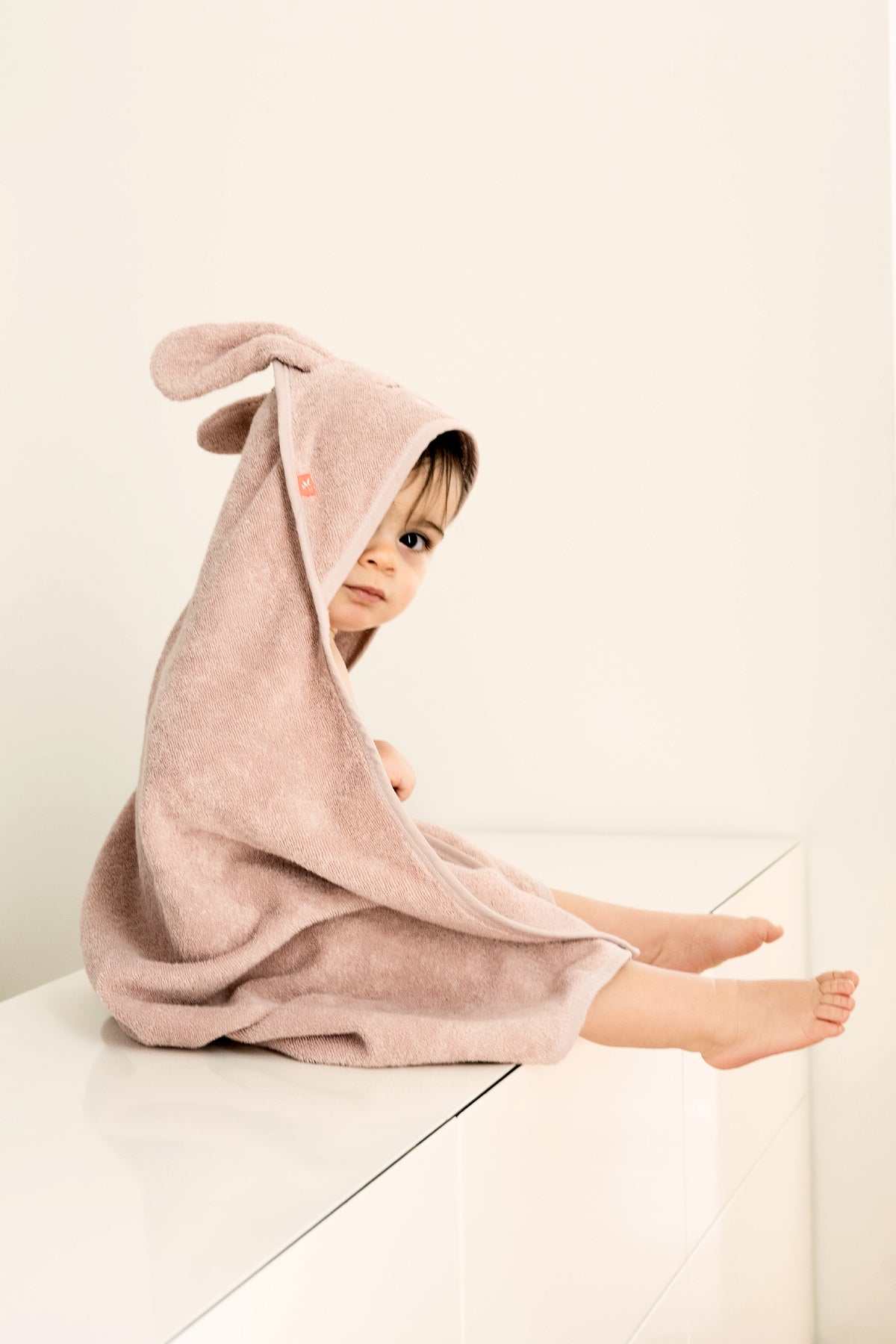 Kapuzen-Handtuch Hase Rose