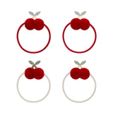 PomPom Haargummis/ Kirsche