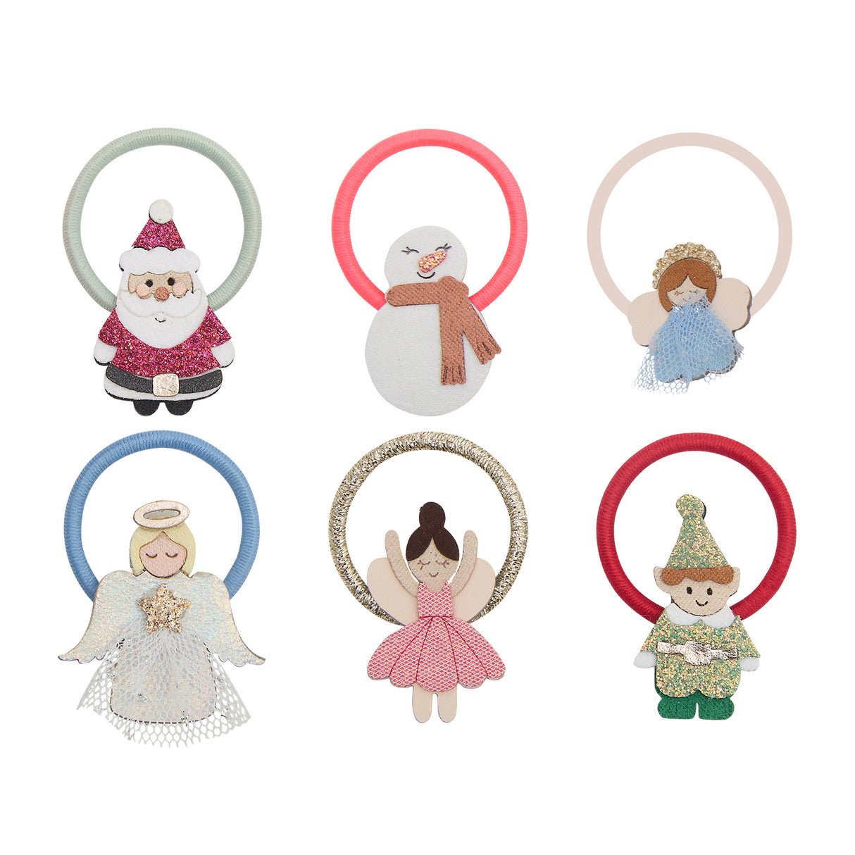 Haargummis Mini Weihnachtsfiguren