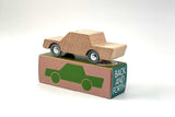 Back and Forth Holz-Auto von Waytoplay, doppelseitig nutzbar, naturfarbenes Holzauto designed von Floris Hover, 10x3,5 cm, Made in Italy