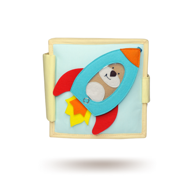 Quiet Book Mini Autobahn Montessori Spielzeug für Kleinkinder mit weichen Seiten und praktischer Tasche