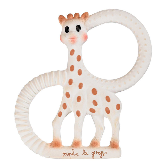 Sophie la girafe® Beißring aus 100% Naturkautschuk mit Rillen und Noppen für Babys ab Geburt