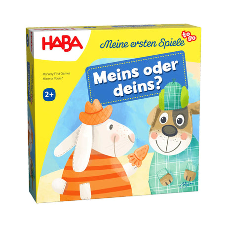 Meine ersten Spiele To Go kooperatives Kinderspiel mit Kuscheltieren und bunten Plättchen von HABA