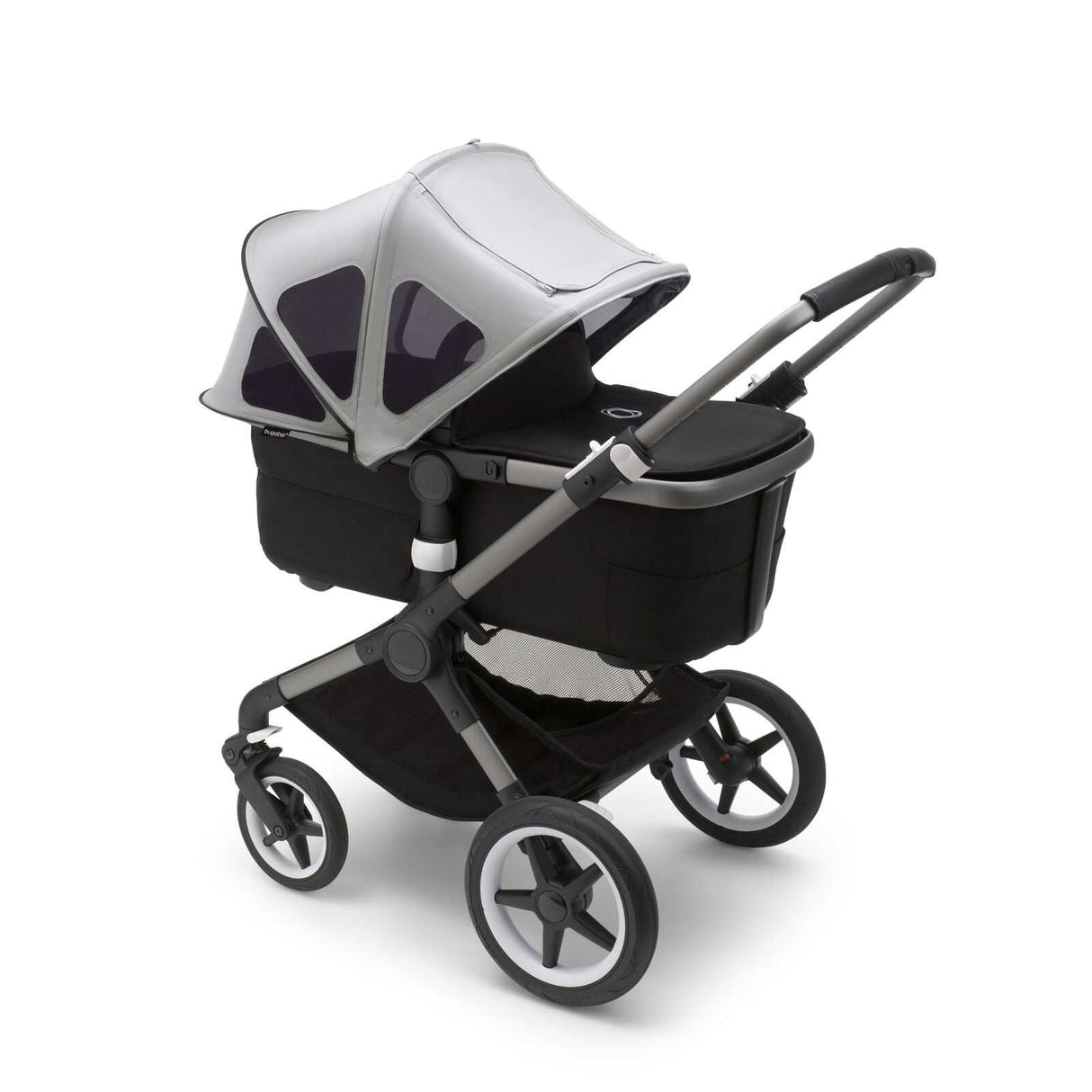 Bugaboo Fox 2/Cameleon 3 Sonnendach mit Lüftungsfenstern Nebelgrau