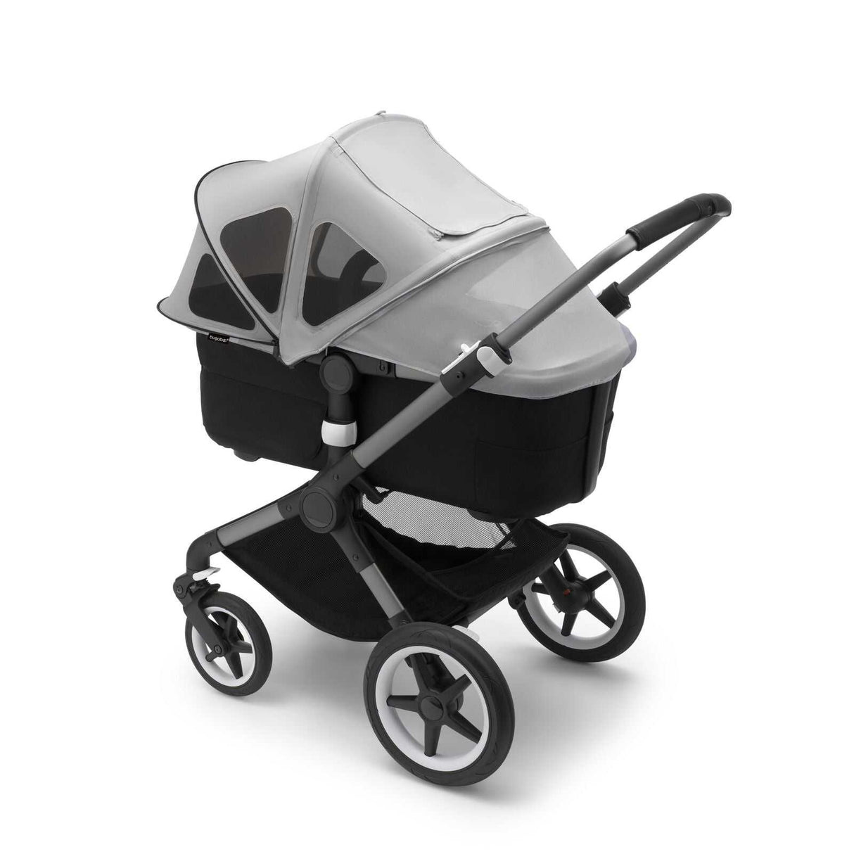 Bugaboo Fox 2/Cameleon 3 Sonnendach mit Lüftungsfenstern Nebelgrau