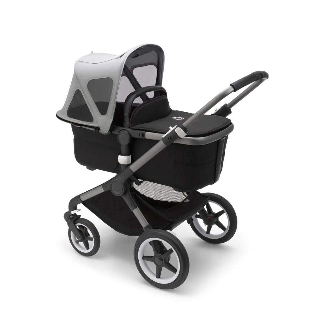 Bugaboo Fox 2/Cameleon 3 Sonnendach mit Lüftungsfenstern Nebelgrau