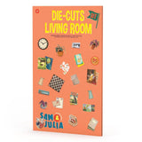 Papier Stanzbögen Set für 1:12 Miniatur Wohnzimmer mit Möbeln und Pflanzen