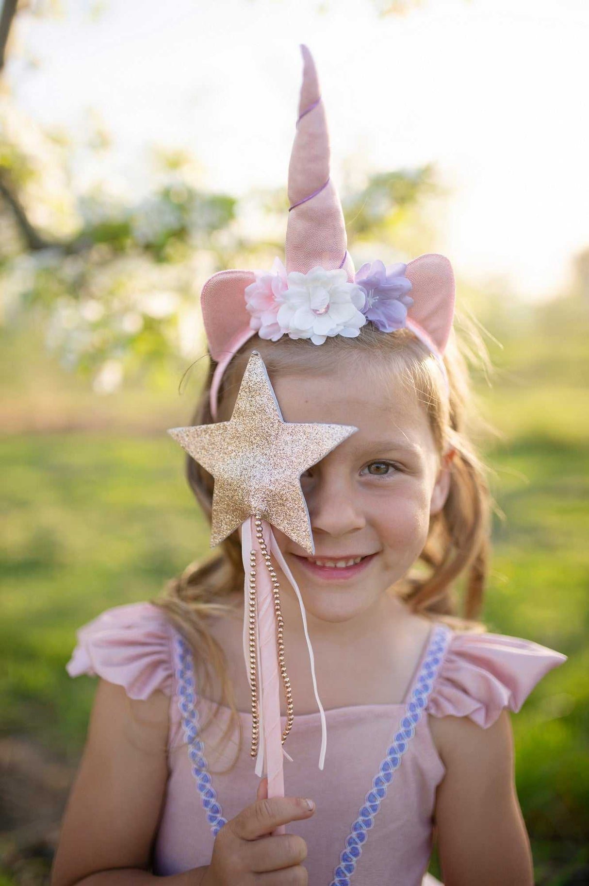 Einhorn-Kleid & Haarreif 5-6 Jahre
