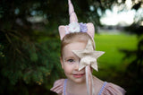 Einhorn-Kleid & Haarreif 5-6 Jahre