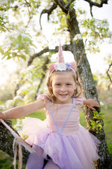 Einhorn-Kleid & Haarreif 5-6 Jahre
