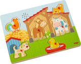 Sound-Greifpuzzle Auf dem Land mit Bauernhoftieren und Tiergeräuschen für Kinder ab 2 Jahren