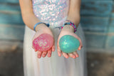 Regenbogen Glitzer Kleid 110-116