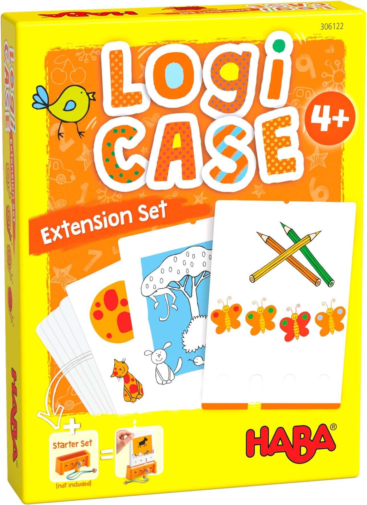 LogiCase Erweiterungs-Set Tiere Holzrätselspiel für Kinder ab 4 mit 40 Karten und 77 Rätseln