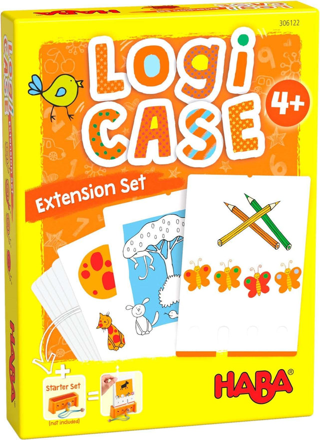 LogiCase Erweiterungs-Set Tiere Holzrätselspiel für Kinder ab 4 mit 40 Karten und 77 Rätseln