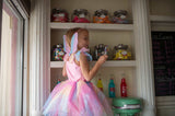 Kleid Regenbogen Fee 3-4 Jahre