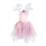 Kleid Regenbogenfee 5-6 Jahre