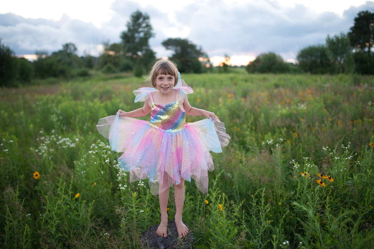 Kleid Regenbogenfee 5-6 Jahre