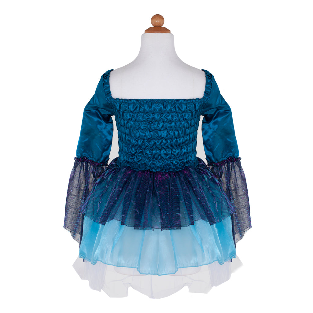 Hexenkleid blau mit Hut  5-6 Jahre