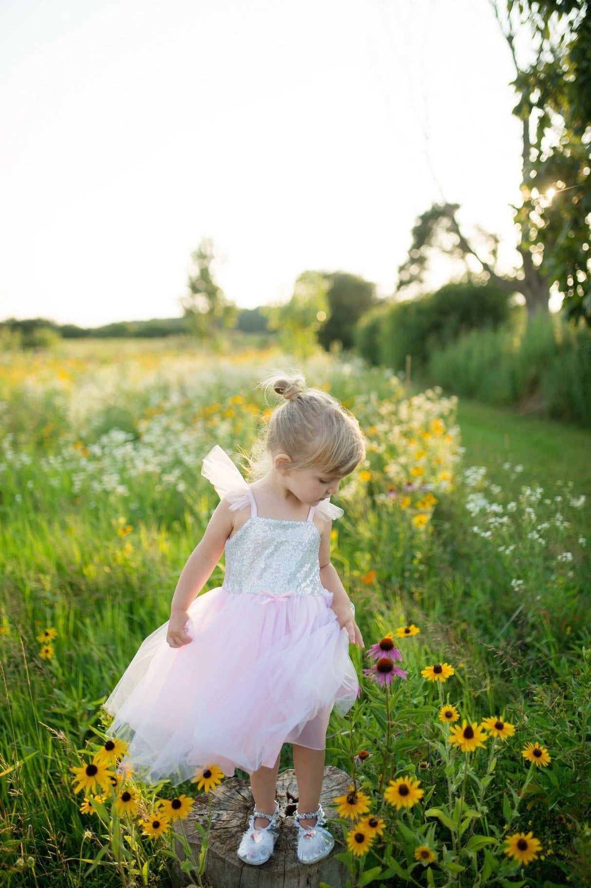 Rosa Pailletten-Prinzessinnenkleid 5-6 Jahre