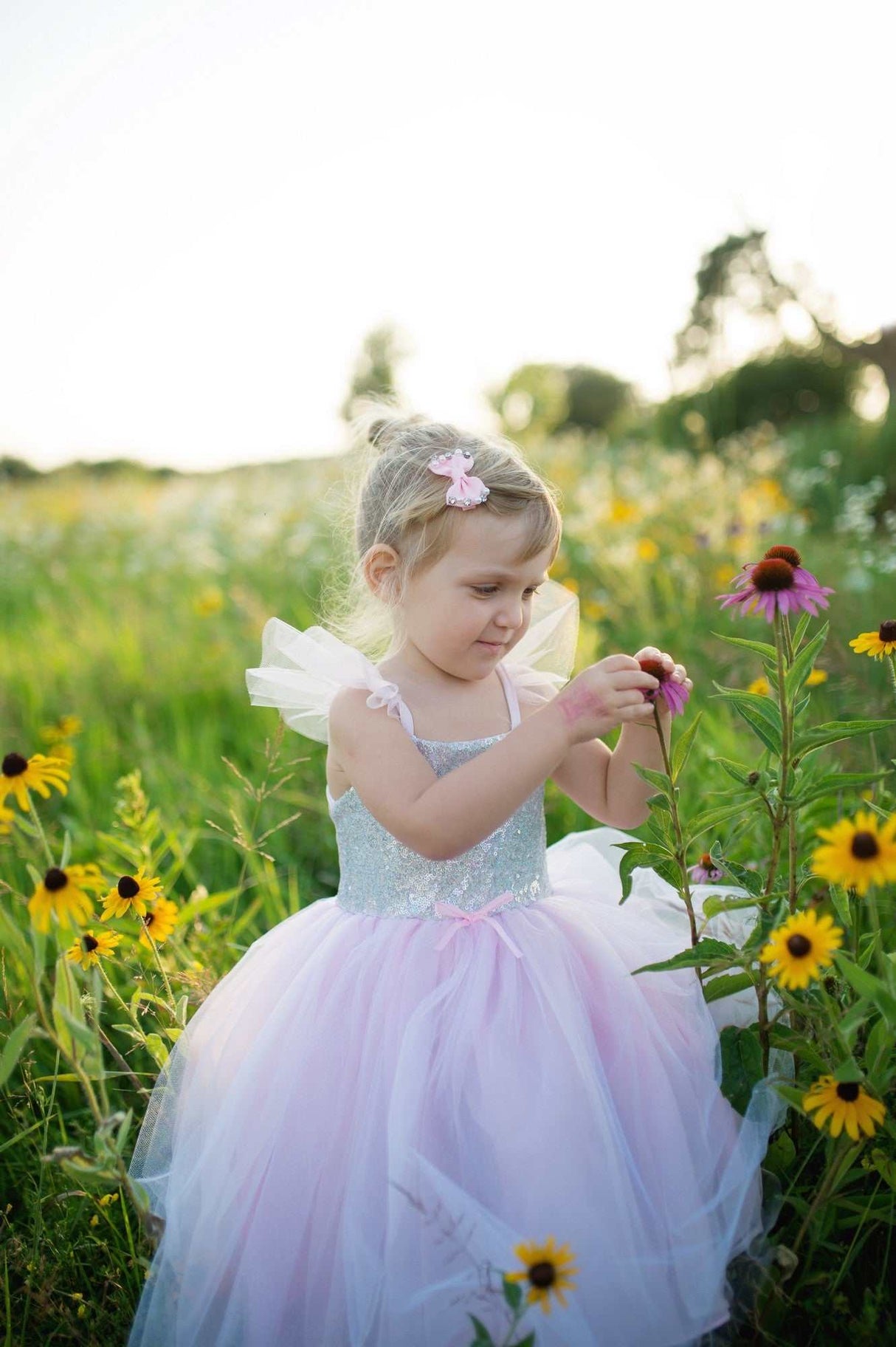 Rosa Pailletten-Prinzessinnenkleid 5-6 Jahre