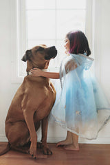 Blaues Paillettenkleid Prinzessin 5-6 Jahre