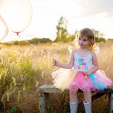 Geburtstagskleid & Haarreif 3-4 Jahre
