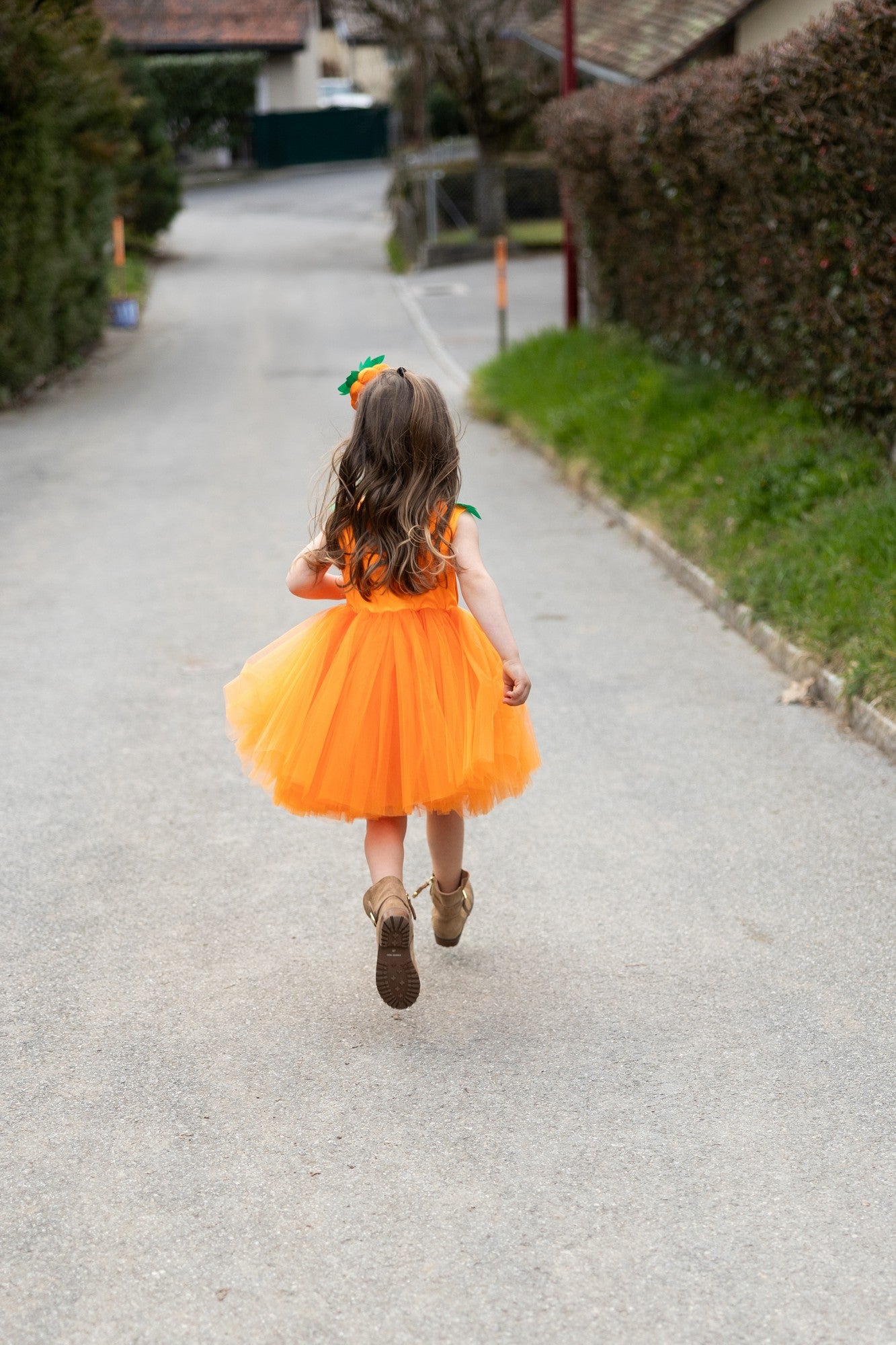Kürbis Prinzessin Kleid 5-6 Jahre