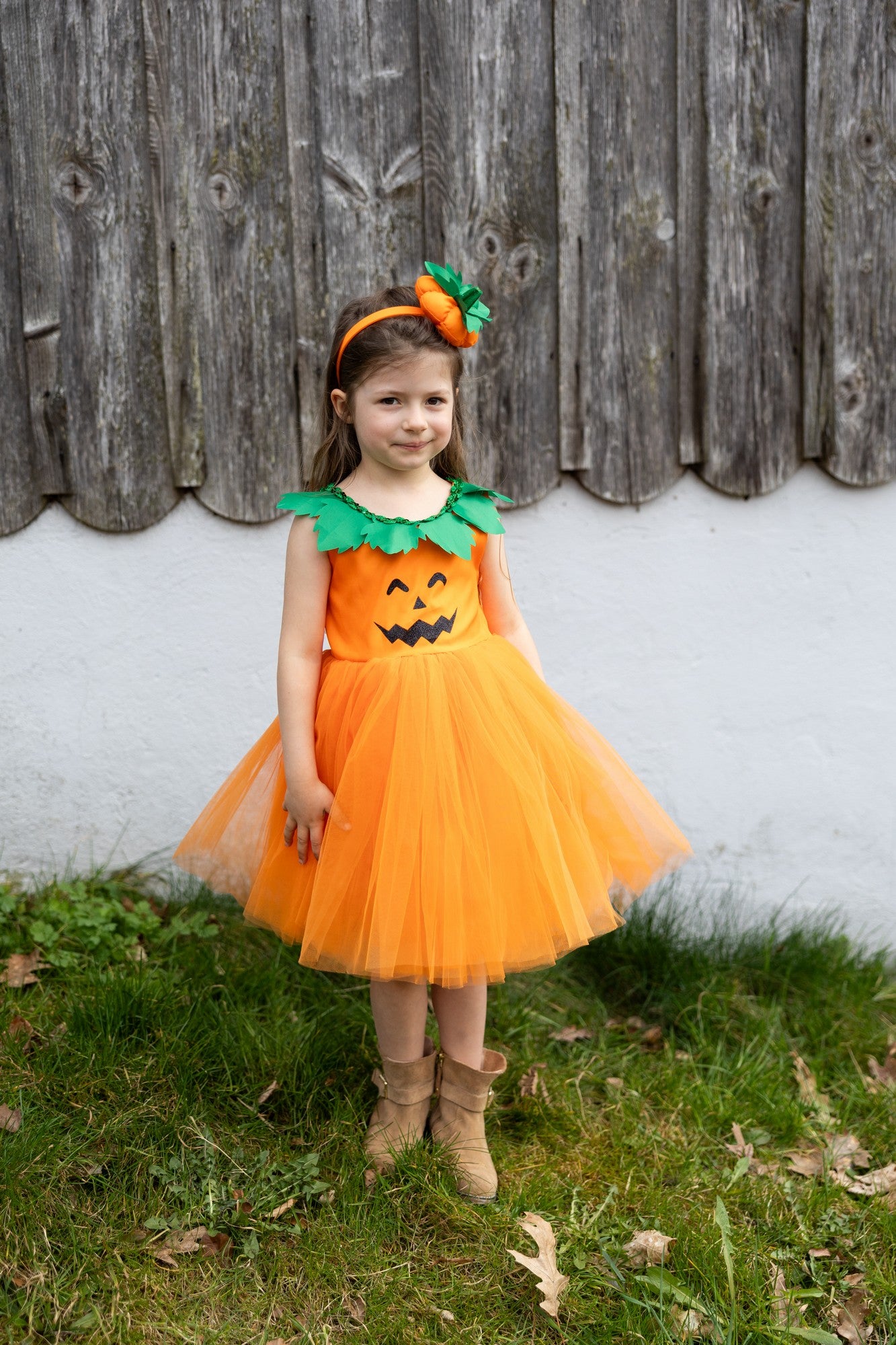 Kürbis Prinzessin Kleid 5-6 Jahre