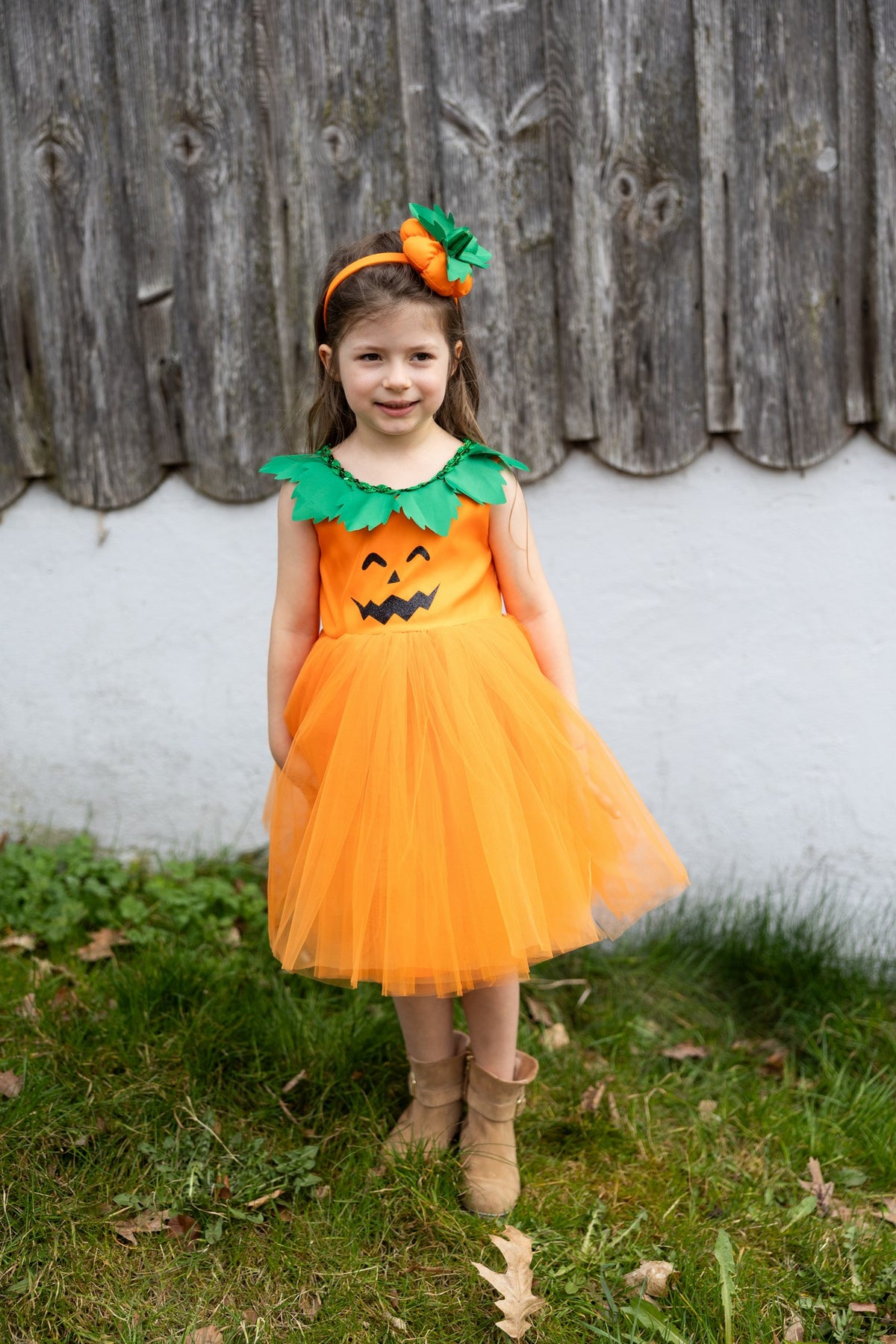 Kürbis Prinzessin Kleid 5-6 Jahre