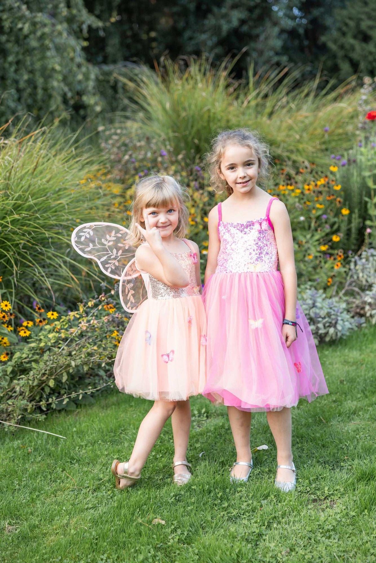 Schmetterlingskleid Pink 7-8 Jahre