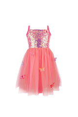 Schmetterlingskleid Pink 7-8 Jahre