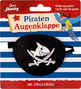 Piraten-Augenklappe aus Polyester für Kinder-Piratenkostüm, 8x6 cm, ideal für Rollenspiele und Verkleidungen