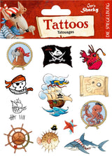 Bunte Capt'n Sharky Tattoos für Kinder von Coppenrath ab 3 Jahren
