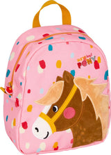 Kindergartenrucksack Hey! Pony aus recyceltem Polyester mit Pony-Motiv und praktischem Brustgurt