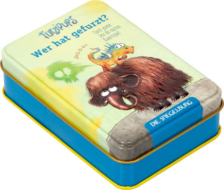 Kartenspiel Schwarzer Peter mit lustigen Furzipups-Motiven in hochwertiger Blechdose