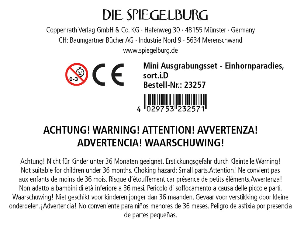 Mini Ausgrabungsset - Einhornparadies (1 Stück)